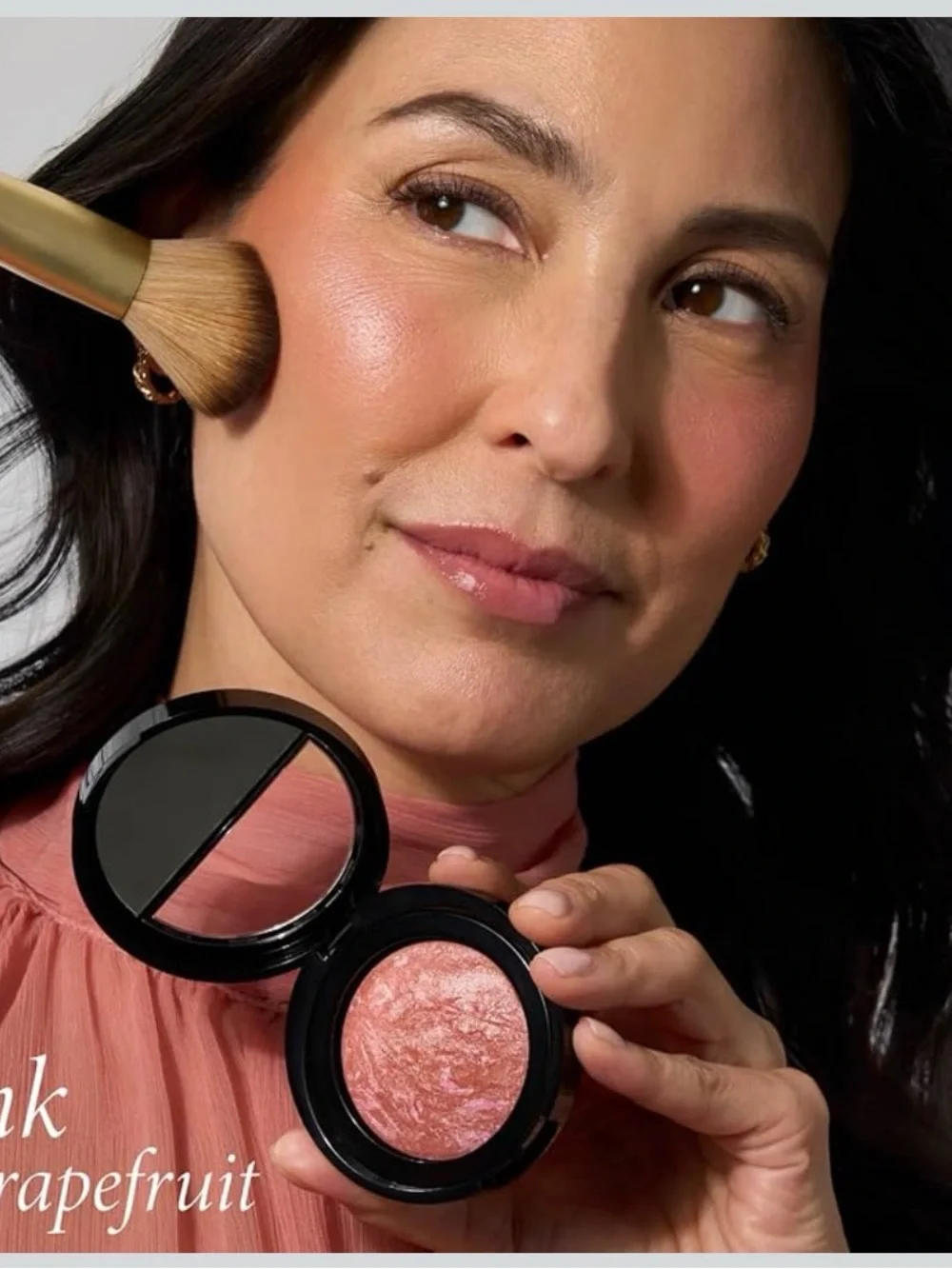 Laura Geller Baked Blush-N-Brighten Pink Grapefruit Satin Finish Full Size NIB